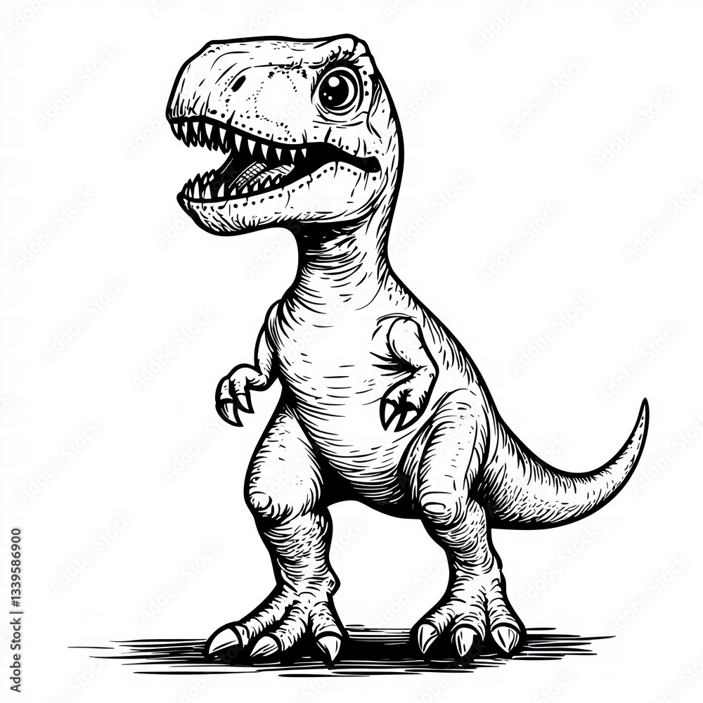 Fototapeta premium Tyrannosaurus Rex coloring pages for kids