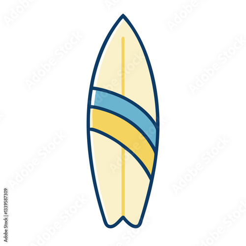 Stand-up paddleboard (SUP) icon in yellow and blue