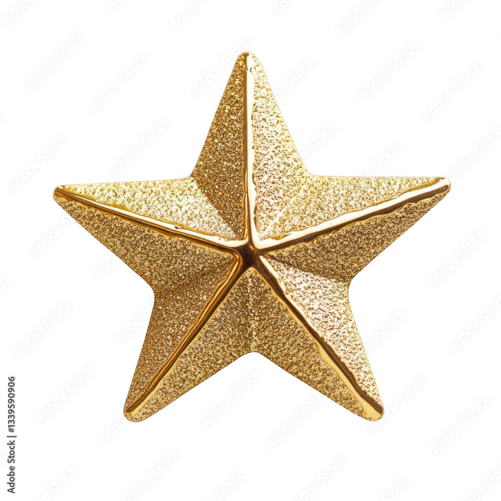 Fototapeta premium Golden star, transparent background