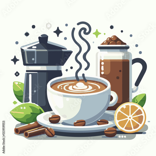 coffee, drink, beverage, cafe, cup, background, caffeine, espresso, aroma, hot, morning, food, mug, breakfast, closeup, black, brown, dark, fresh, white, cappuccino, mocha, break, design, latte, isola