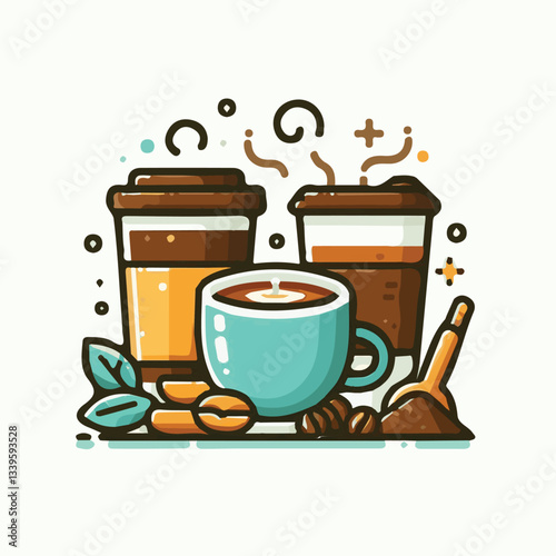 coffee, drink, beverage, cafe, cup, background, caffeine, espresso, aroma, mug, morning, food, hot, brown, closeup, breakfast, black, dark, fresh, white, mocha, cappuccino, isolated, break, design, la