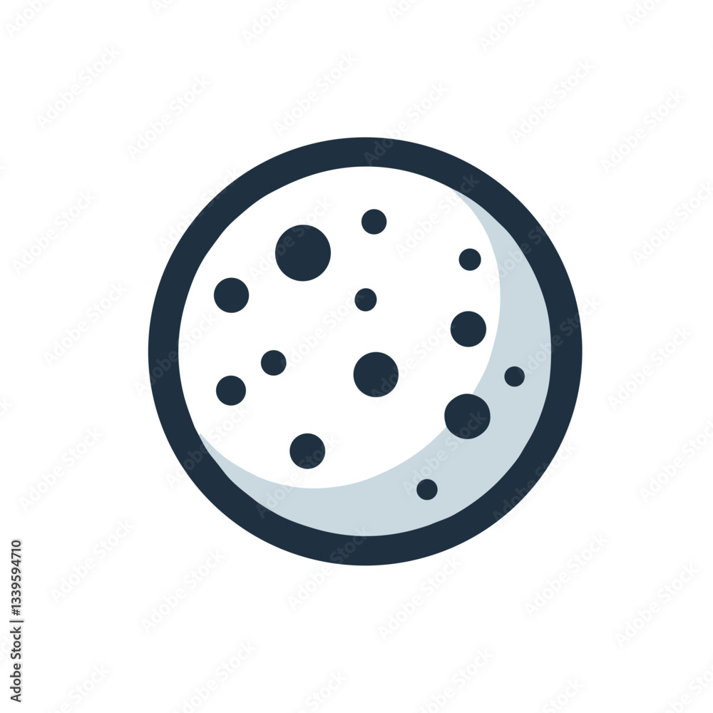 Full moon vector icon with transparent background and a clean design Full moon vector icon with transparent background and a clean design