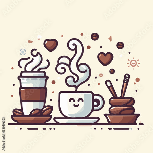 coffee, drink, beverage, cafe, cup, background, caffeine, espresso, aroma, mug, morning, food, hot, brown, closeup, breakfast, black, dark, fresh, white, mocha, cappuccino, isolated, break, design, la