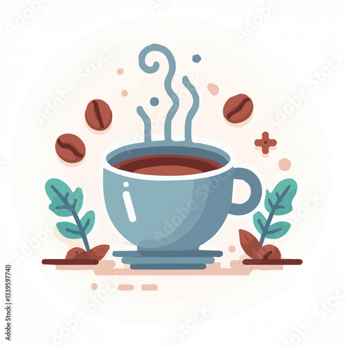 coffee, drink, beverage, cafe, cup, background, caffeine, espresso, aroma, mug, morning, food, hot, brown, closeup, breakfast, black, dark, fresh, white, mocha, cappuccino, isolated, break, design, la