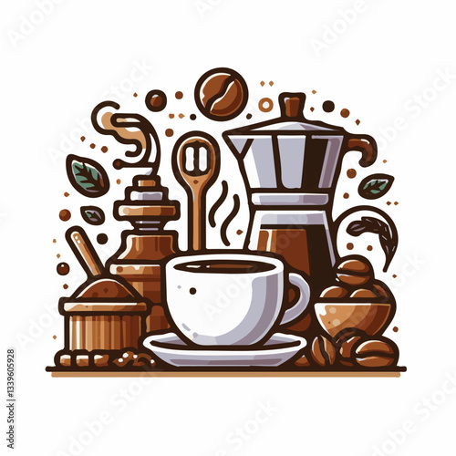 coffee, drink, beverage, cafe, cup, background, caffeine, espresso, aroma, mug, morning, food, hot, brown, closeup, breakfast, black, dark, fresh, white, mocha, cappuccino, isolated, break, design, la