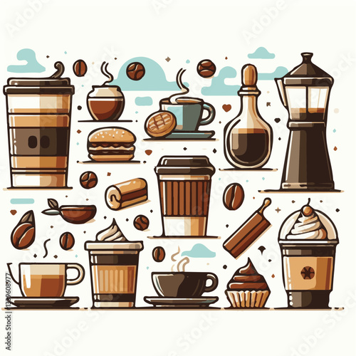 coffee, drink, beverage, cafe, cup, background, caffeine, espresso, aroma, mug, morning, food, hot, brown, closeup, breakfast, black, dark, fresh, white, mocha, cappuccino, isolated, break, design, la