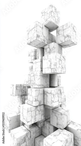 Abstract Architectural Design: Intricate Concrete Blocks