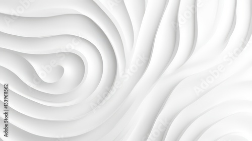 Abstract White Architectural Design, Modern Geometric Patterns, Elegant Structures