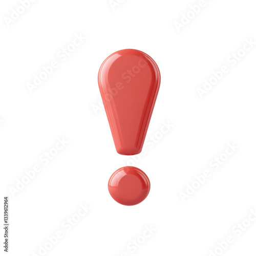 Wallpaper Mural Exclamation mark highlighting attention and emphasis in red bold symbol representation Torontodigital.ca