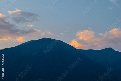 Sunset over mountains