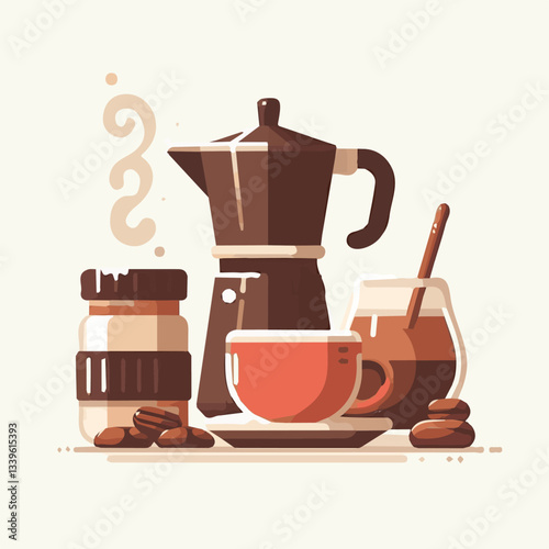 coffee, drink, beverage, cafe, cup, background, caffeine, espresso, aroma, mug, morning, food, hot, brown, closeup, breakfast, black, dark, fresh, white, mocha, cappuccino, isolated, break, design, la