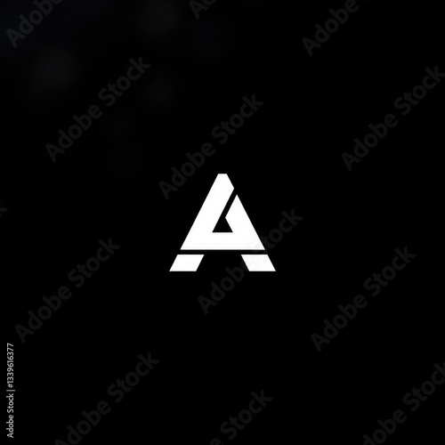 Free Download Striking White Letter a Graphic Against Dark Background for Modern Design - GFXLoad
