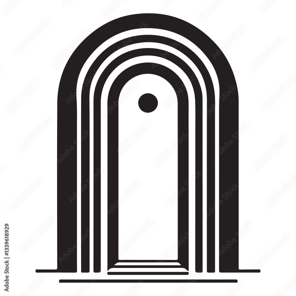 Abstract Archway Doorway Portal Entrance Silhouette Modern Design Element Abstract Archway Doorway Portal Entrance Silhouette Modern Design Element