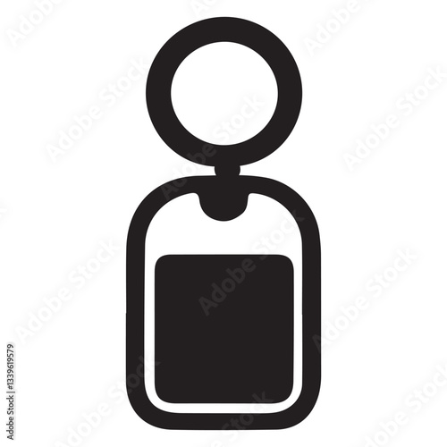 Simple Key Chain Tag Icon Vector Illustration for Personalization