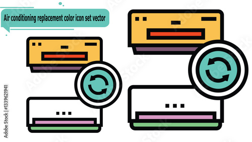 Agricultural dron color icon set vector