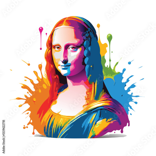 girl with monalisa vector