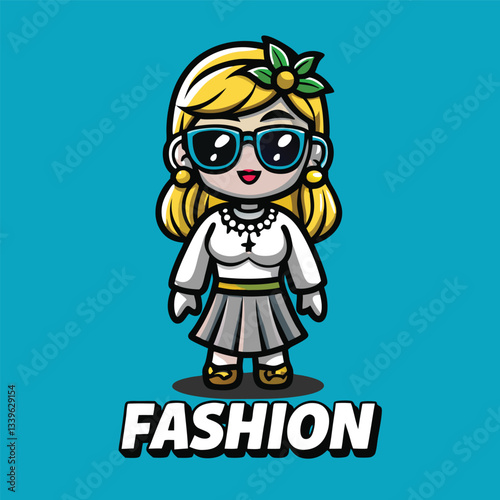 Stylish Fashion Girl Clipart Vector Illustration for Design Projects