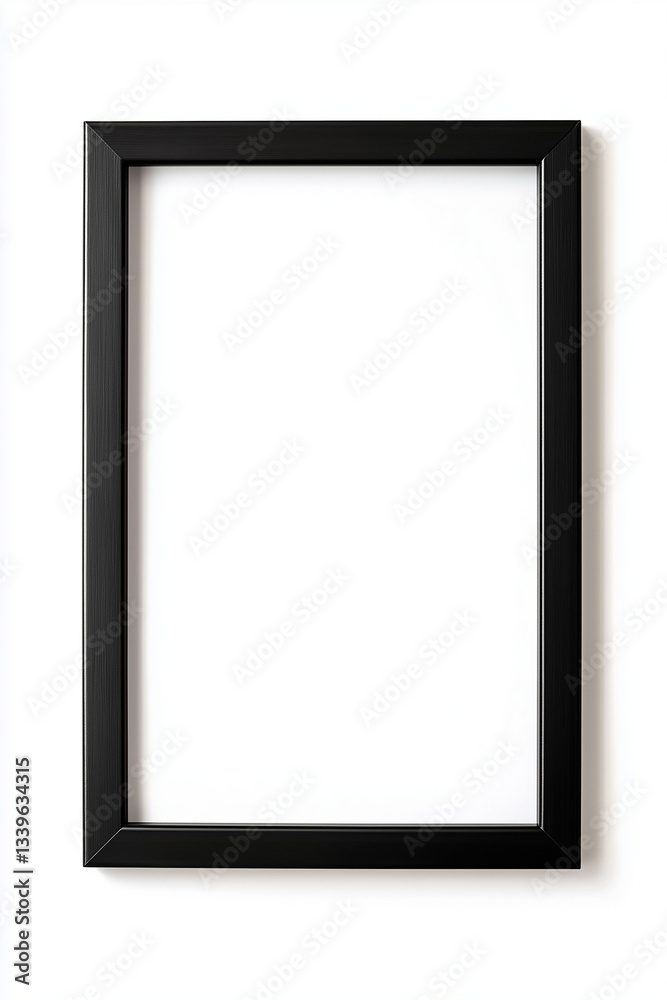 Modern black-bordered rectangle frame isolated on a white background Modern black-bordered rectangle frame isolated on a white background