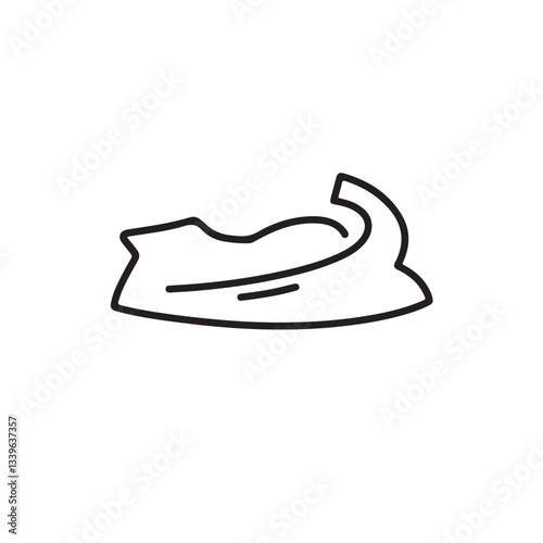 Motorbike covered line art vector icon