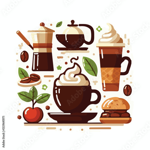 coffee, drink, beverage, cafe, cup, background, caffeine, espresso, aroma, mug, morning, food, hot, brown, closeup, breakfast, black, dark, fresh, white, mocha, cappuccino, isolated, break, design, la