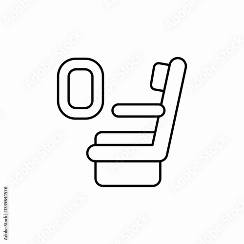 airplane transportation seat icon sign vector