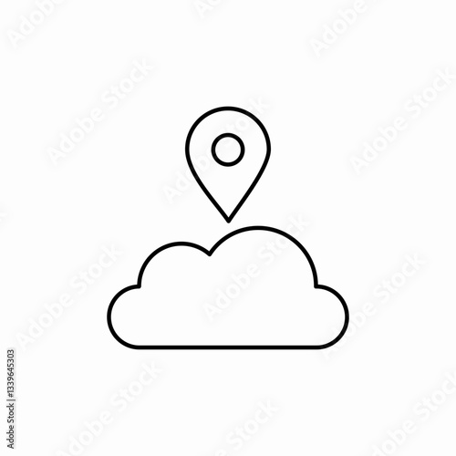 cloud point icon sign vector