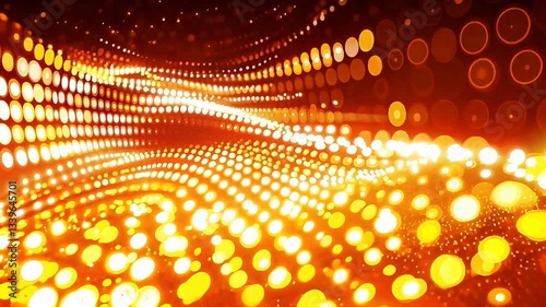 Bright orange background with many small circles. The circles are all different sizes and are scattered throughout the background. The image has a vibrant and energetic feel to it