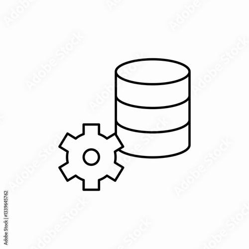 database modify icon sign vector