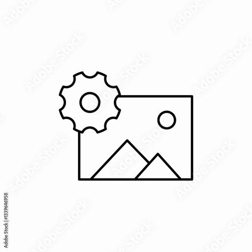 image settings icon sign vector