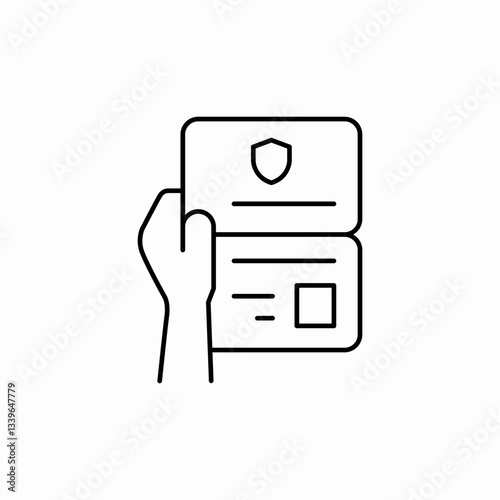 personal passport icon sign vector