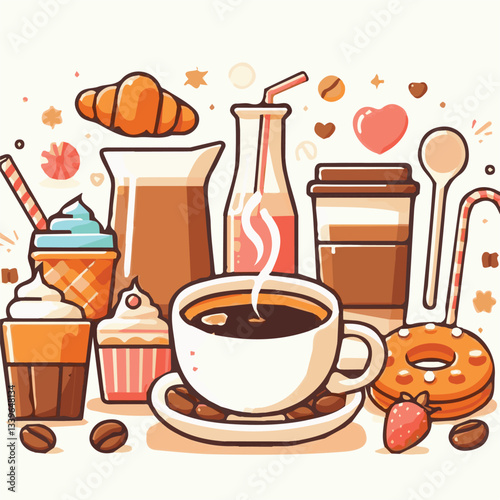 coffee, drink, beverage, cafe, cup, background, caffeine, espresso, aroma, mug, morning, food, hot, brown, closeup, breakfast, black, dark, fresh, white, mocha, cappuccino, isolated, break, design, la