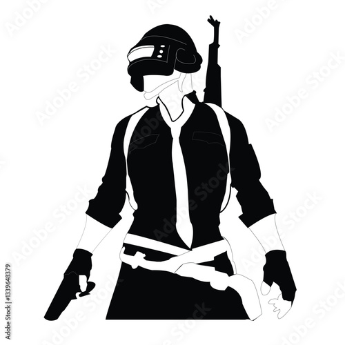 Battle Royale Soldier Silhouette