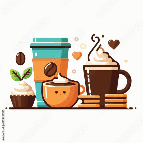 coffee, drink, beverage, cafe, cup, background, caffeine, espresso, aroma, mug, morning, food, hot, brown, closeup, breakfast, black, dark, fresh, white, mocha, cappuccino, isolated, break, design, la