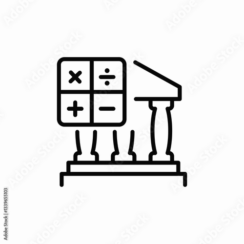 banking calculation icon sign vector