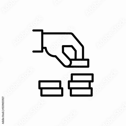 coin stack icon sign vector