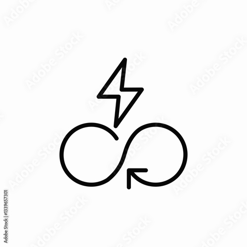 energy loop icon sign vector