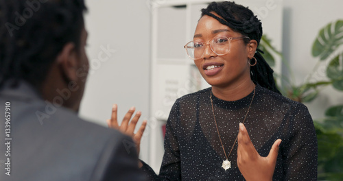 Smiling corporate executive conducts job interview with male candidate for office worker, accepts him into company, hires boy shakes hand congratulates welcomes says goodbye makes contract