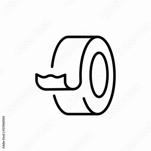 sticky tape icon sign vector