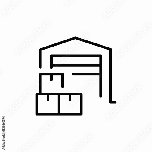 warehouse storage icon sign vector