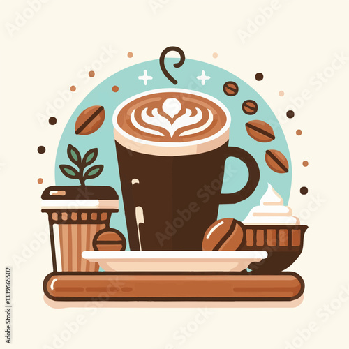 coffee, drink, beverage, cafe, cup, background, caffeine, espresso, aroma, mug, morning, food, hot, brown, closeup, breakfast, black, dark, fresh, white, mocha, cappuccino, isolated, break, design, la