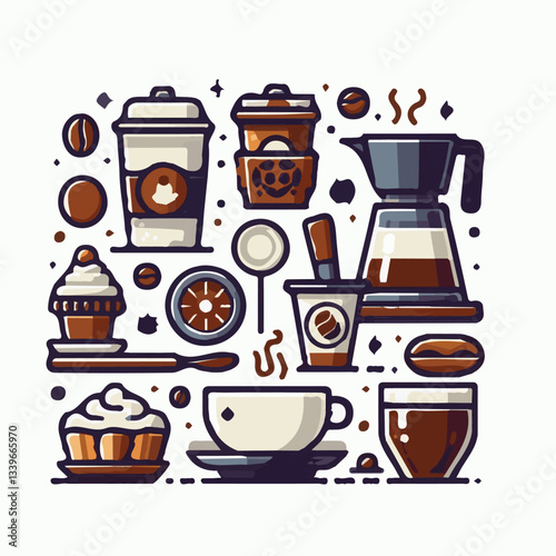 coffee, drink, beverage, cafe, cup, background, caffeine, espresso, aroma, mug, morning, food, hot, brown, closeup, breakfast, black, dark, fresh, white, mocha, cappuccino, isolated, break, design, la