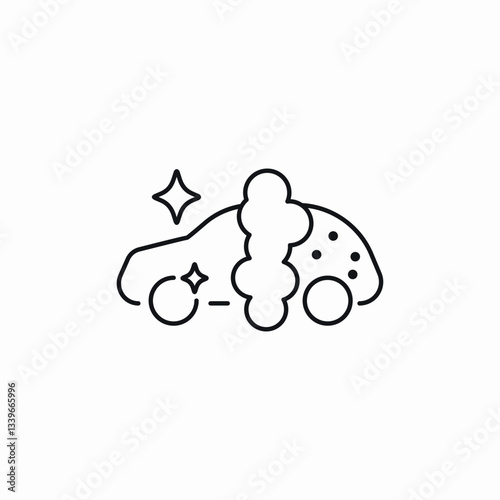 car vehcile cleaning icon sign vector