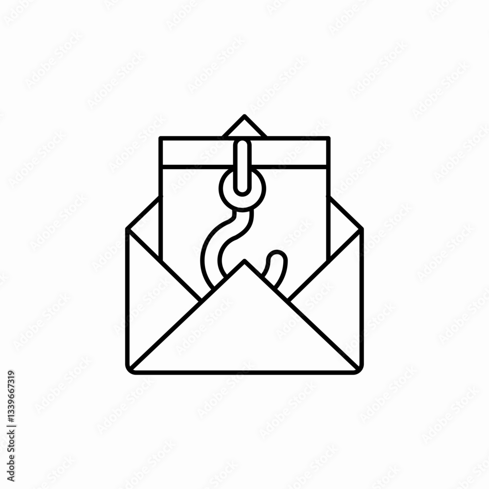 fraud email icon sign vector