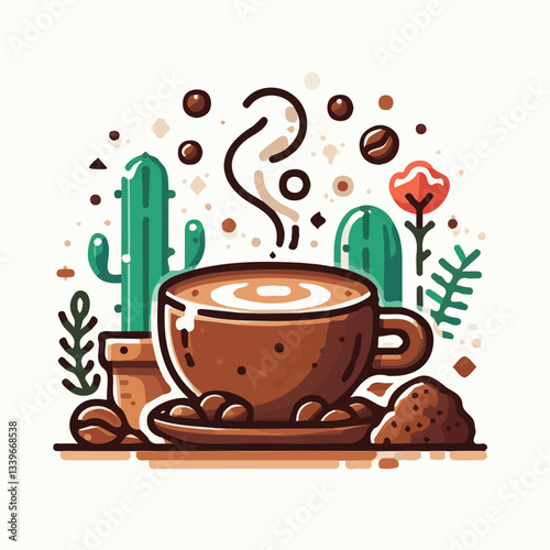 coffee, drink, beverage, cafe, cup, background, caffeine, espresso, aroma, mug, morning, food, hot, brown, closeup, breakfast, black, dark, fresh, white, mocha, cappuccino, isolated, break, design, la