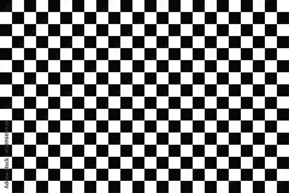 Fototapeta premium Classic Black and White Checkerboard Grid Design