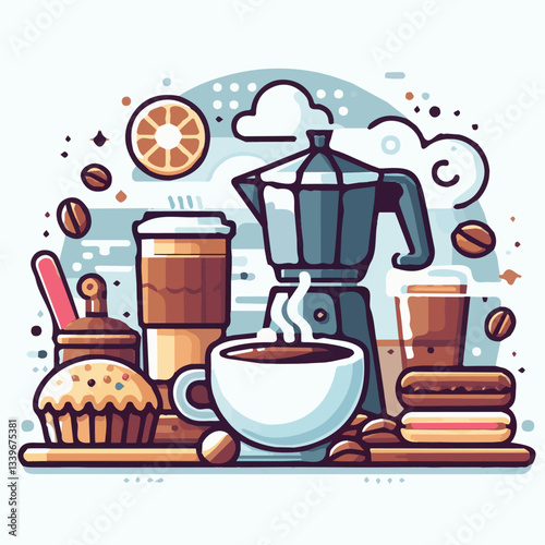coffee, drink, beverage, cafe, cup, background, caffeine, espresso, aroma, mug, morning, food, hot, brown, closeup, breakfast, black, dark, fresh, white, mocha, cappuccino, isolated, break, design, la