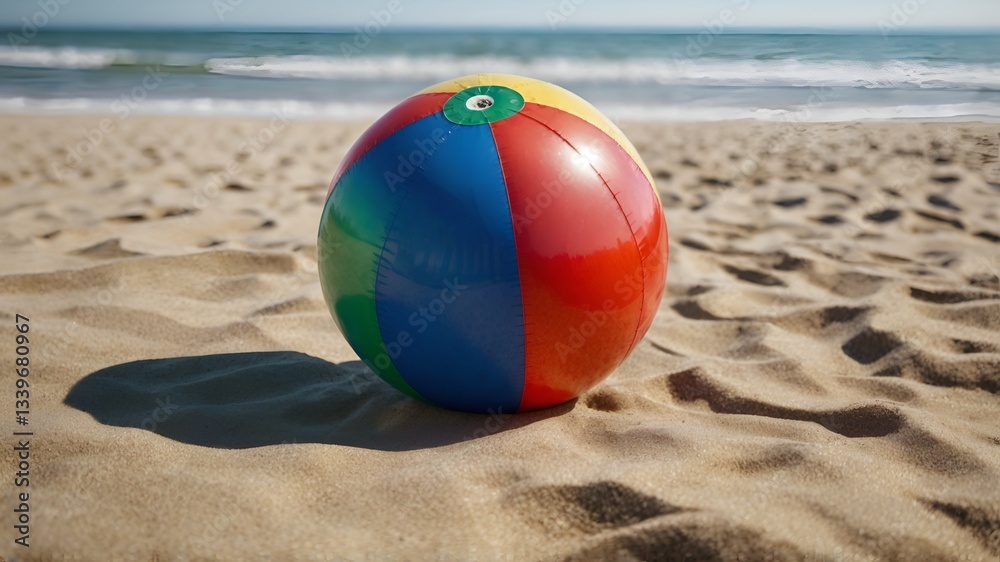 Obraz premium Beach ball on the beach