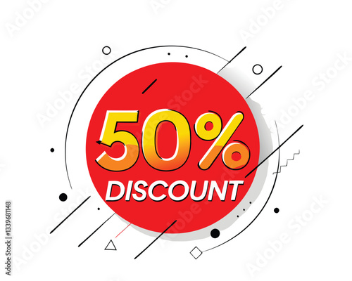 red discount sale vector