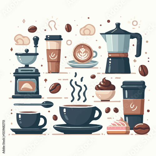 coffee, drink, beverage, cafe, cup, background, caffeine, espresso, aroma, mug, morning, food, hot, brown, closeup, breakfast, black, dark, fresh, white, mocha, cappuccino, isolated, break, design, la