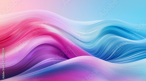 Abstract AI Wave: Soft Blending Colors, Futuristic Design, Digital Art, Tech Background, AI         